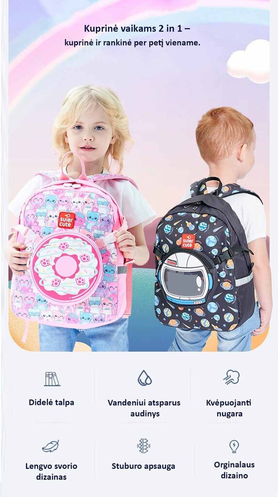 Kuprinė Smart Mama, mėlyna kaina ir informacija | Kuprinės mokyklai, sportiniai maišeliai | pigu.lt