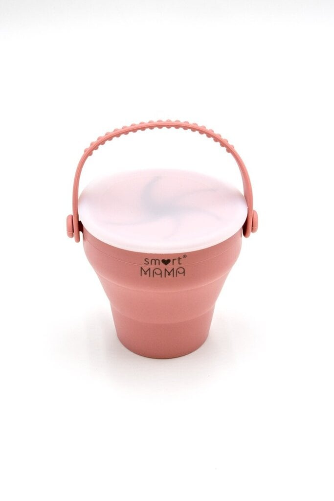 Silikoninis užkandžių puodelis, rožinis kaina ir informacija | Kūdikių indai, indeliai pienui ir įrankiai | pigu.lt