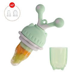 Силиконовый ниблер для кормления малыша, зеленого цвета цена и информация | Детская посуда, контейнеры для молока и еды | pigu.lt