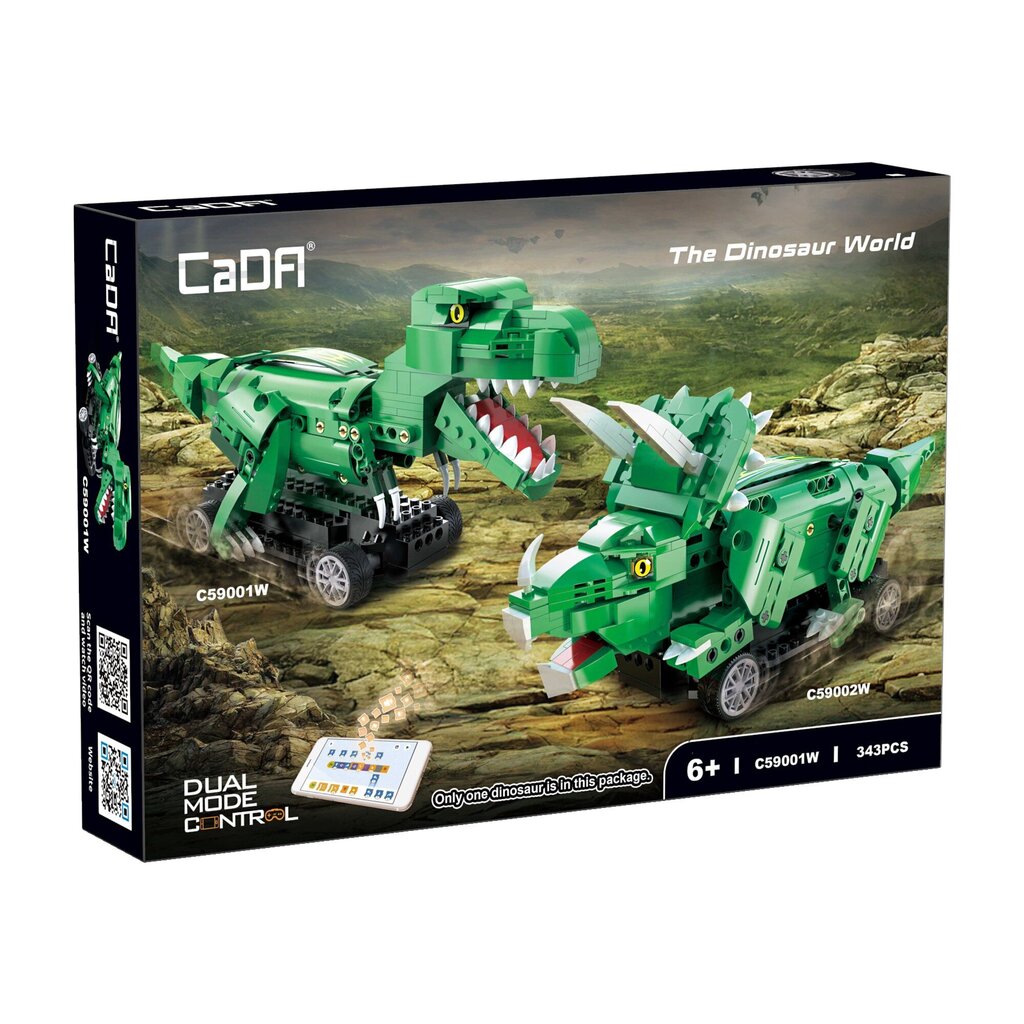 RC dinozauras T-Rex Cada C59001W, 343 d. kaina ir informacija | Konstruktoriai ir kaladėlės | pigu.lt