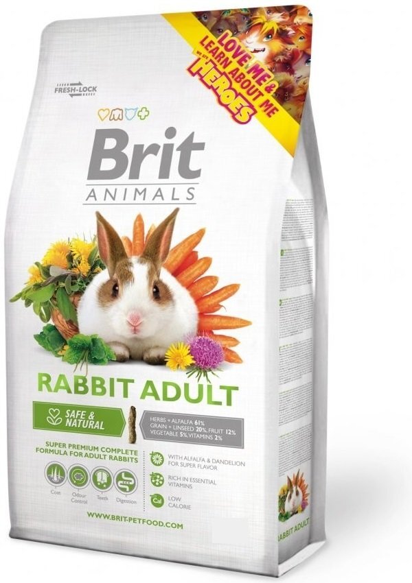 Brit Animals Rabbit Adult 1,5 kg цена и информация | Graužikų ir triušių maistas | pigu.lt