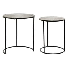 2-jų dalių šoninių staliukų komplektas DKD Home Decor, juodas kaina ir informacija | Kavos staliukai | pigu.lt