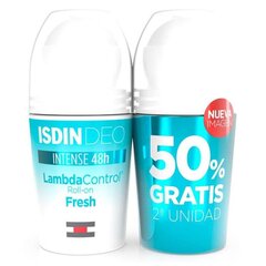 Dezodorantas Isdin Roll-on Lambda Control Intense 48h, 2 X 50 ml цена и информация | Дезодоранты | pigu.lt