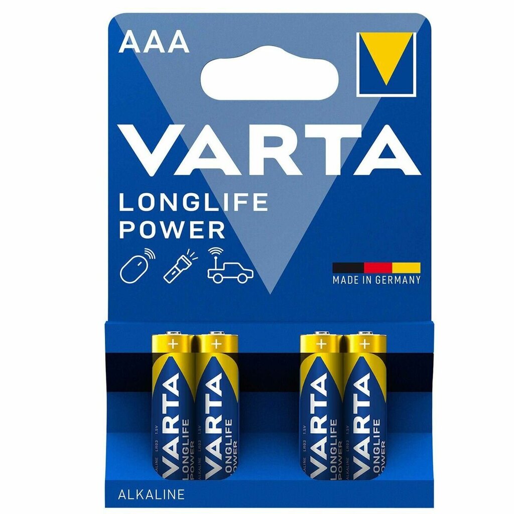 Varta baterijos LR03, 4 vnt. kaina ir informacija | Elementai | pigu.lt