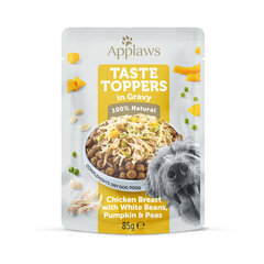 Applaws Dog Taste Toppers in Gravy su vištienos krūtinėle, pupelėmis ir moliūgu, 12x85 g kaina ir informacija | Applaws Šunims | pigu.lt