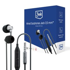 Accessories - 3mk Wired Earphones Jack 3,5 mm цена и информация | Наушники | pigu.lt