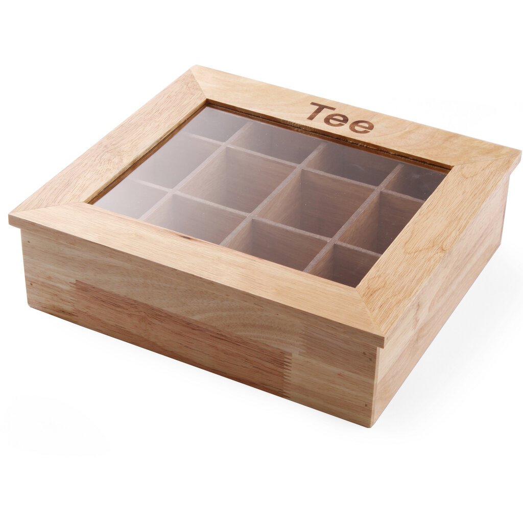 Hendi medinė arbatos dėžutė, 30 x 28 cm kaina ir informacija | Maisto saugojimo  indai | pigu.lt