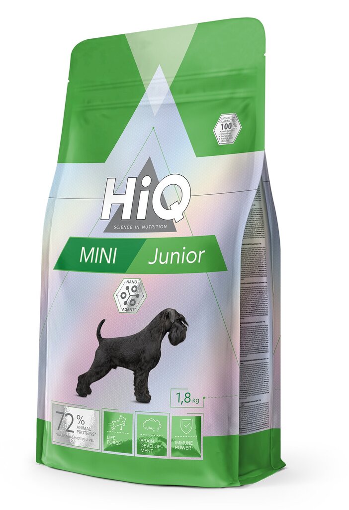 HiQ Mini Junior mažų veislių jauniems šunims su paukštiena, 1.8 kg kaina ir informacija | Sausas maistas šunims | pigu.lt