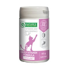 Добавка для взрослых кошек Nature's Protection Daily Vitamins Formula, 120 табл. цена и информация | Витамины, добавки и средства от паразитов для кошек | pigu.lt