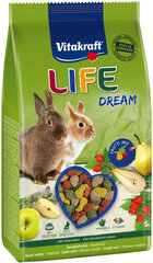 Корм для карликовых кроликов Vitakraft Life Dream, 600 г цена и информация | Корм для грызунов | pigu.lt