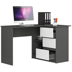 Письменный стол B16 CLP, серый/белый цвет цена и информация | Компьютерные, письменные столы | pigu.lt