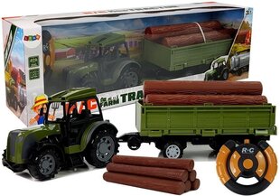 Nuotoliniu būdu valdomas traktorius su rąstų priekaba Leantoys kaina ir informacija | Žaislai berniukams | pigu.lt