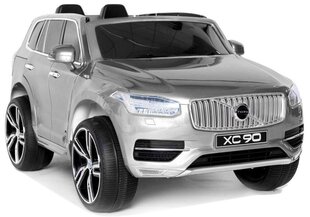 VOLVO XC90 одноместный электромобиль, лакированный серебристый цена и информация | Электромобили для детей | pigu.lt