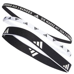 Adidas galvos juostos Hairband 3PP IA3031, 3vnt. kaina ir informacija | Sportinė apranga moterims | pigu.lt