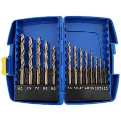 Grąžtų metalui Weber Tools DIN338 HSS Cobalt rinkinys, 13 vnt. kaina ir informacija | Mechaniniai įrankiai | pigu.lt