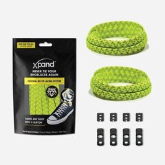 Эластичные шнурки Xpand No-Tie Lemon Lime Reflective цена и информация | Средства для ухода за одеждой и обувью | pigu.lt