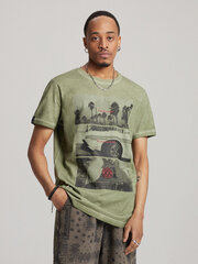 футболка wolf cali s1819 - хаки цена и информация | Мужские футболки | pigu.lt