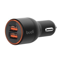 Budi car charger, 2x USB, 36W, QC 3.0 (black) цена и информация | Зарядные устройства для телефонов | pigu.lt