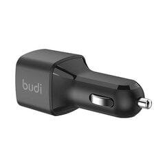 Car charger Budi 065R, 2x USB-C, PD 60W (black) цена и информация | Зарядные устройства для телефонов | pigu.lt