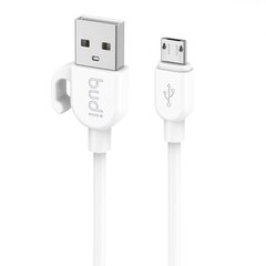 Кабель Micro USB Budi 2.4A, 1 м цена и информация | Кабели для телефонов | pigu.lt