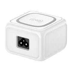 Inductive charger 10W Budi 317TE, 2x USB + USB-C, 18W (white) цена и информация | Зарядные устройства для телефонов | pigu.lt