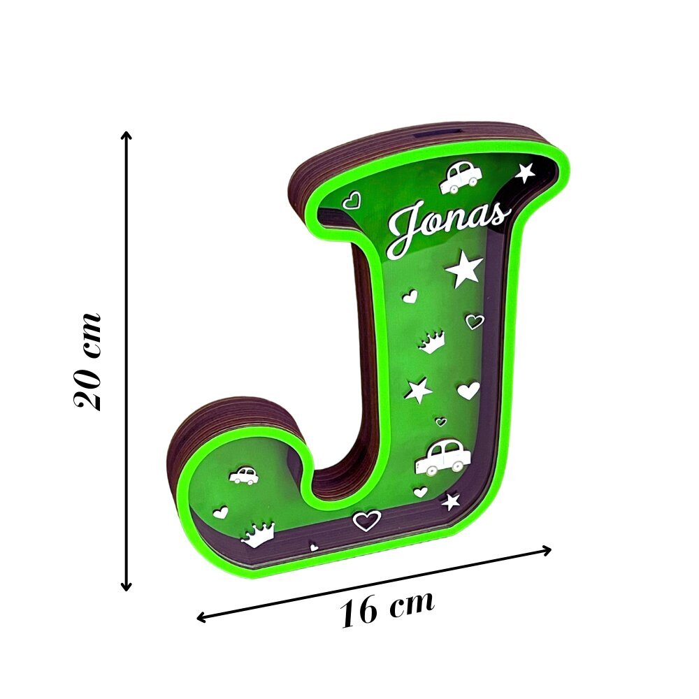 Taupyklė Raidė Jonas, 20 cm kaina ir informacija | Originalios taupyklės | pigu.lt