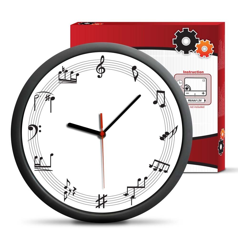 Laikrodis Muzika, 30 cm kaina ir informacija | Originalūs laikrodžiai | pigu.lt