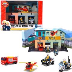 Gelbėjimo transporto priemonių rinkinys su garažu Fireman Sam цена и информация | Игрушки для мальчиков | pigu.lt