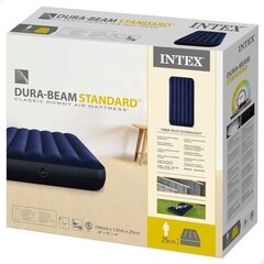 Pripučiamas čiūžinys Intex Dura-Beam Standard, 99x25x191 cm, mėlynas kaina ir informacija | Čiužiniai | pigu.lt