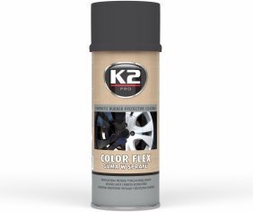 Gumuoti dažai Color Flex K2, Juoda matinė kaina ir informacija | Autochemija | pigu.lt