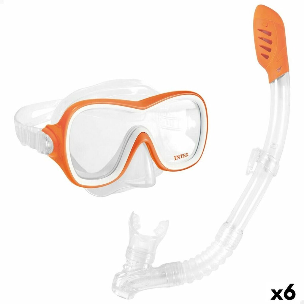 Nardymo rinkinys Intex Wave Rider, oranžinis kaina ir informacija | Nardymo kaukės | pigu.lt