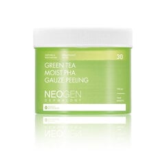 Šveičiamieji įklotai su drėkinamuoju poveikiu Neogen Dermalogy Green Tea Moist PHA Gauze Peeling, 30 vnt. kaina ir informacija | Veido prausikliai, valikliai | pigu.lt