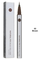 Akių pieštukas MisshaNatural Fix Brush Pen Liner, Brown, 0,6 g kaina ir informacija | Akių šešėliai, pieštukai, blakstienų tušai, serumai | pigu.lt