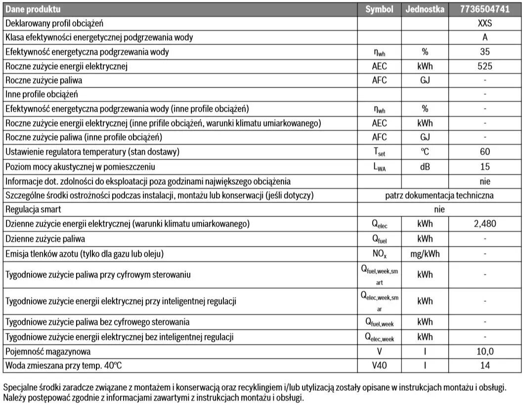 Vandens šildytuvas BOSCH, 10 l kaina ir informacija | Vandens šildytuvai | pigu.lt