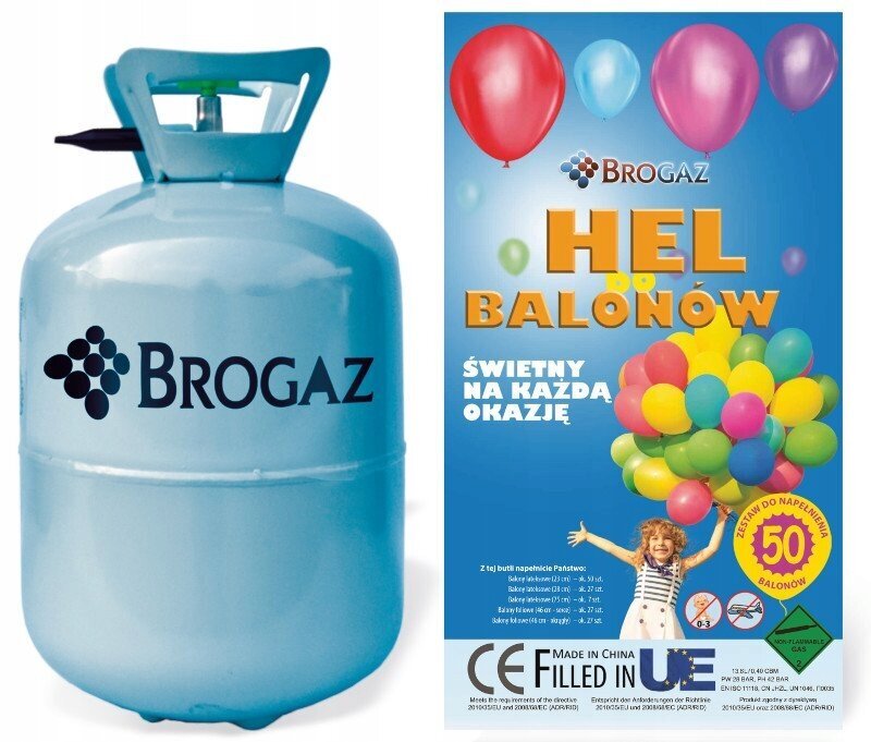 Helio dujų balionas balionams, 13,6 l, 0,4 m³ kaina ir informacija | Balionai | pigu.lt