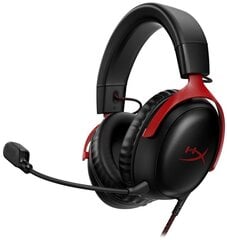 HyperX Cloud III красный/черный проводные наушники 7.1 | USB/3.5мм цена и информация | Теплая повязка на уши, черная | pigu.lt