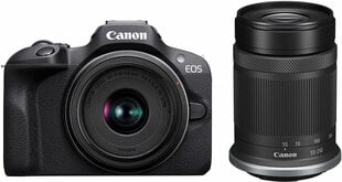 Canon EOS R100 + 18-45 + 55-210mm, juodas цена и информация | Цифровые фотоаппараты | pigu.lt