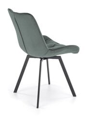 2-ių kėdžių komplektas K519, žalias/juodas kaina ir informacija | Virtuvės ir valgomojo kėdės | pigu.lt