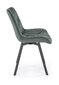 2-ių kėdžių komplektas K519, žalias/juodas цена и информация | Virtuvės ir valgomojo kėdės | pigu.lt