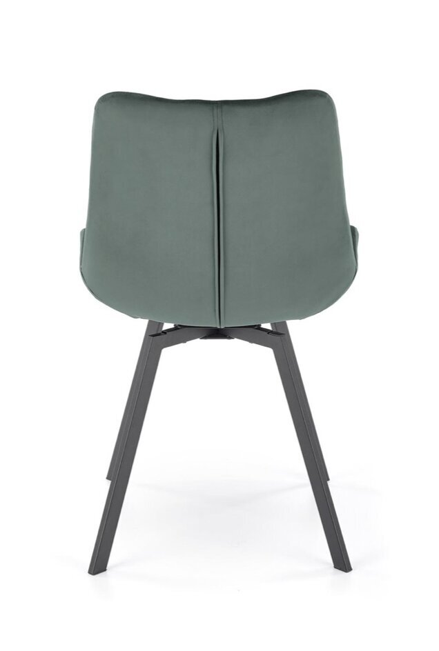 2-ių kėdžių komplektas K519, žalias/juodas kaina ir informacija | Virtuvės ir valgomojo kėdės | pigu.lt