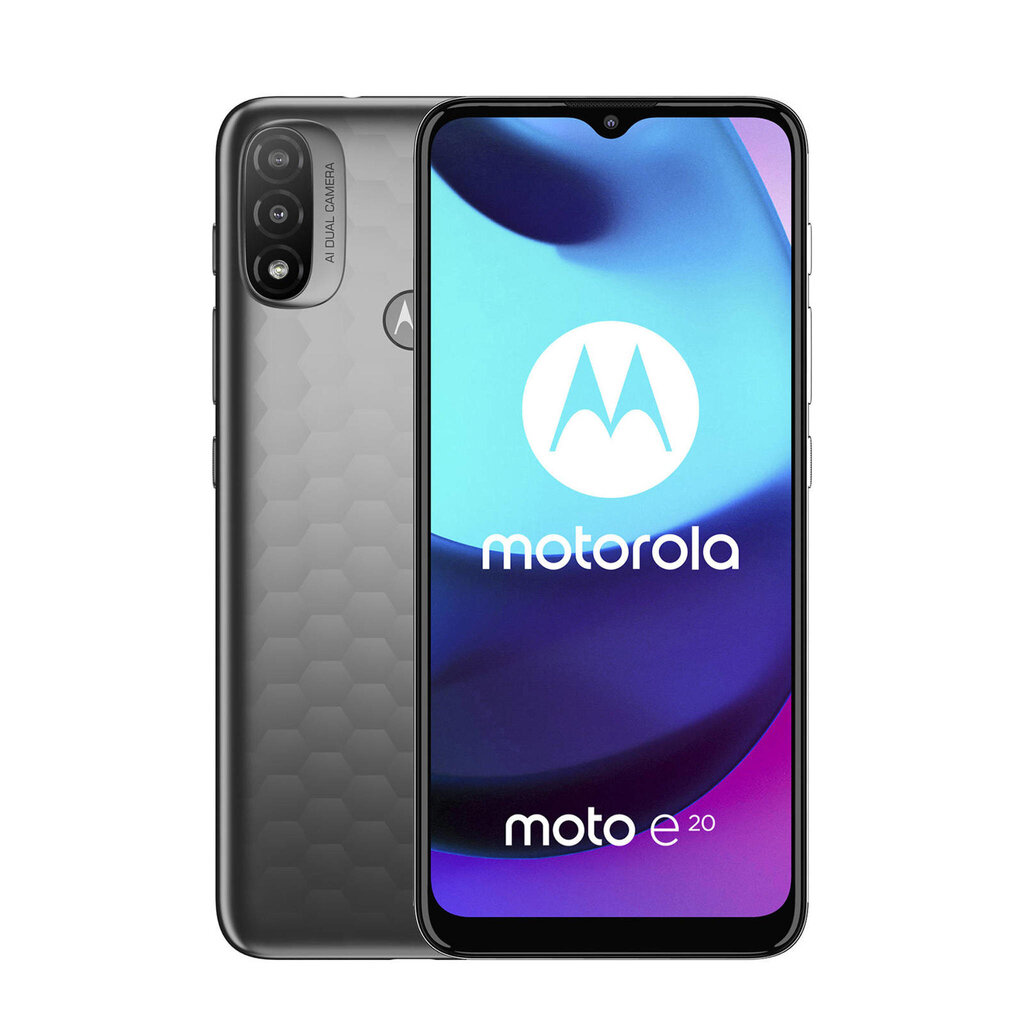 Motorola Moto e20 Graphite Grey kaina ir informacija | Mobilieji telefonai | pigu.lt