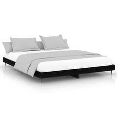 Кровать металлическая, черная, 140 x 200 см цена и информация | Кровати | pigu.lt
