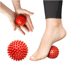 Masažo kamuoliukas su spygliais, 7 cm kaina ir informacija | Masažo reikmenys | pigu.lt