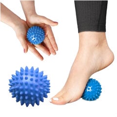 Masažinis kamuoliukas su spygliais, 8 cm kaina ir informacija | Masažo reikmenys | pigu.lt