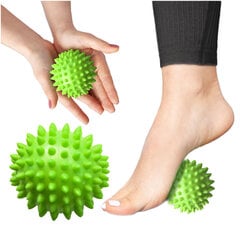 Массажный мяч с шипами, 9 см цена и информация | Аксессуары для массажа | pigu.lt
