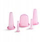 Silikoninės vakuuminės taurės 4Fizjo, 5 vnt., rožinės kaina ir informacija | Masažo reikmenys | pigu.lt