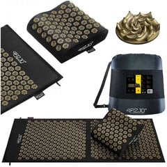 Akupresūrinis kilimėlis su pagalvėle 4Fizjo Ergo, 110x42cm, juodas kaina ir informacija | Masažo reikmenys | pigu.lt