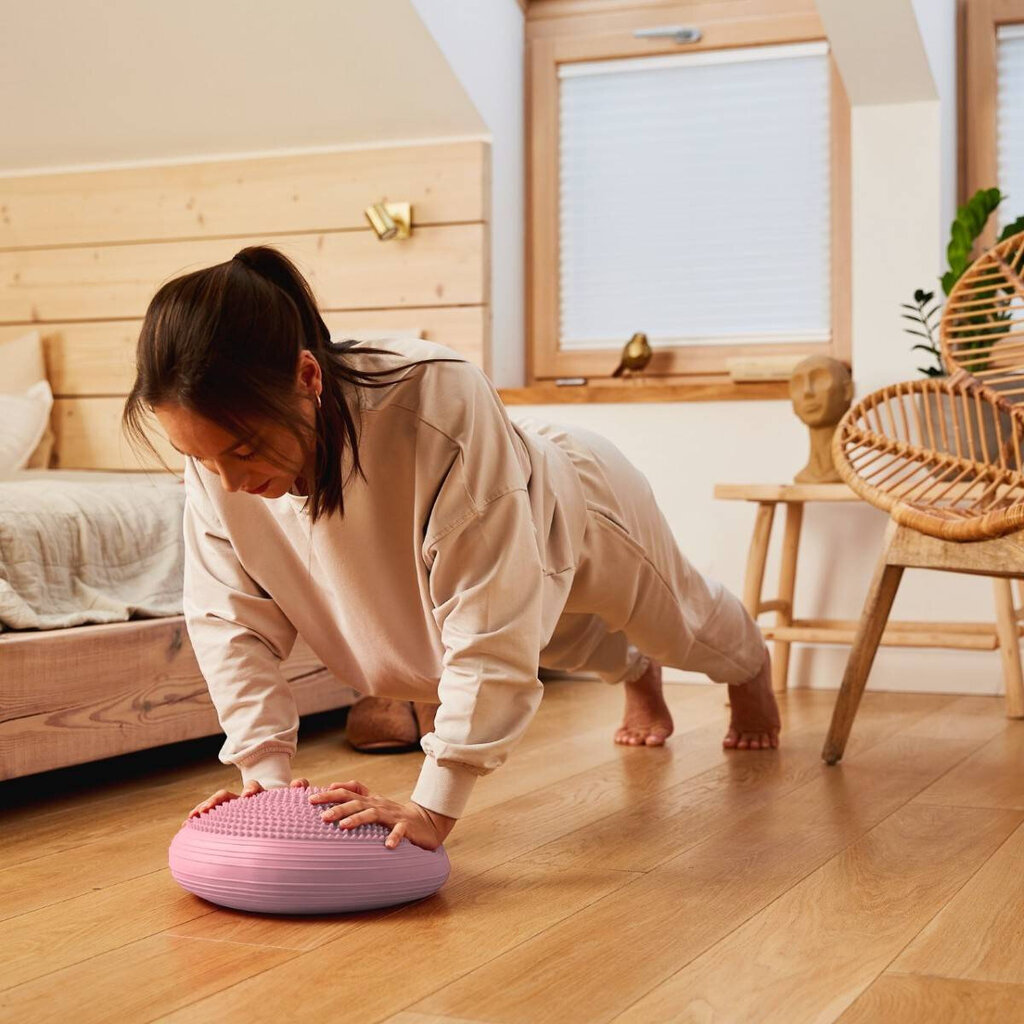 Sensomotorinė pagalvėlė MED+, rožinė kaina ir informacija | Balansinės lentos ir pagalvės | pigu.lt