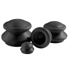 Kiniški guminiai burbuliukai 4Fizjo, 6.5x5.2cm, juodi kaina ir informacija | Masažo reikmenys | pigu.lt