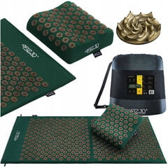 Akupresūrinis kilimėlis su pagalvėle 4Fizjo, 110x42cm, žalias kaina ir informacija | Masažo reikmenys | pigu.lt